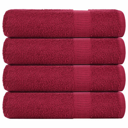 Shower Towels 4 pcs Bordeaux 70x140 cm 360 gsm 100% Cotton