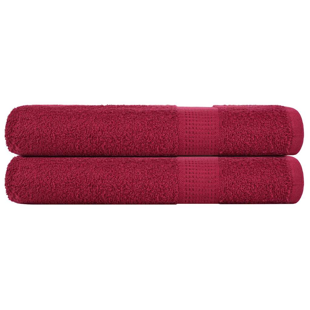 Sauna Towels 2 pcs Bordeaux 80x200 cm 360 gsm 100% Cotton