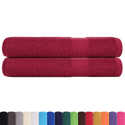 Sauna Towels 2 pcs Bordeaux 80x200 cm 360 gsm 100% Cotton