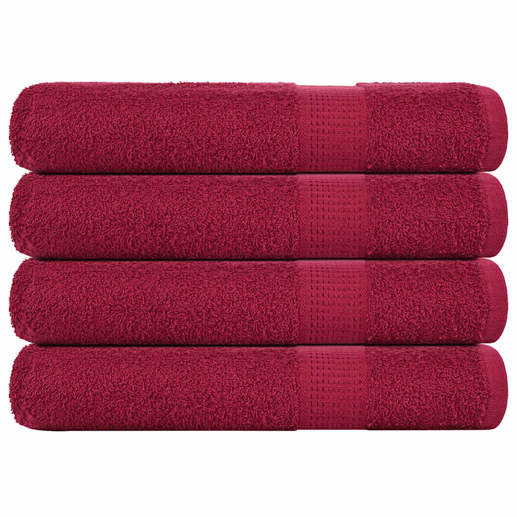 Sauna Towels 4 pcs Bordeaux 80x200 cm 360 gsm 100% Cotton