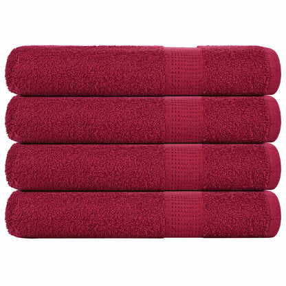 Sauna Towels 4 pcs Bordeaux 80x200 cm 360 gsm 100% Cotton