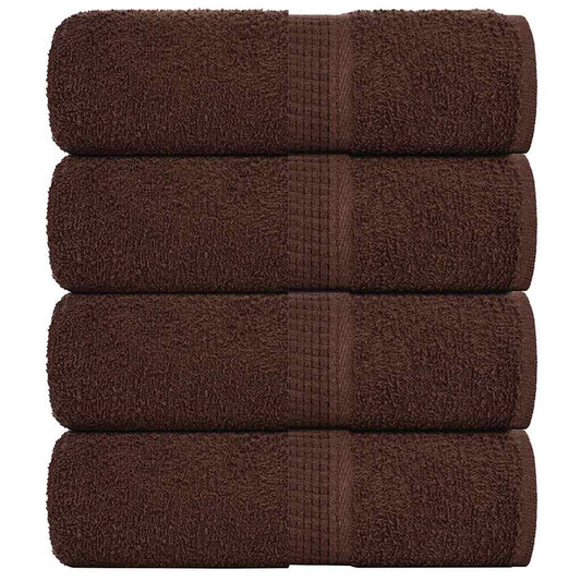 Soap Towels 4 pcs Brown 30x30 cm 360 gsm 100% Cotton