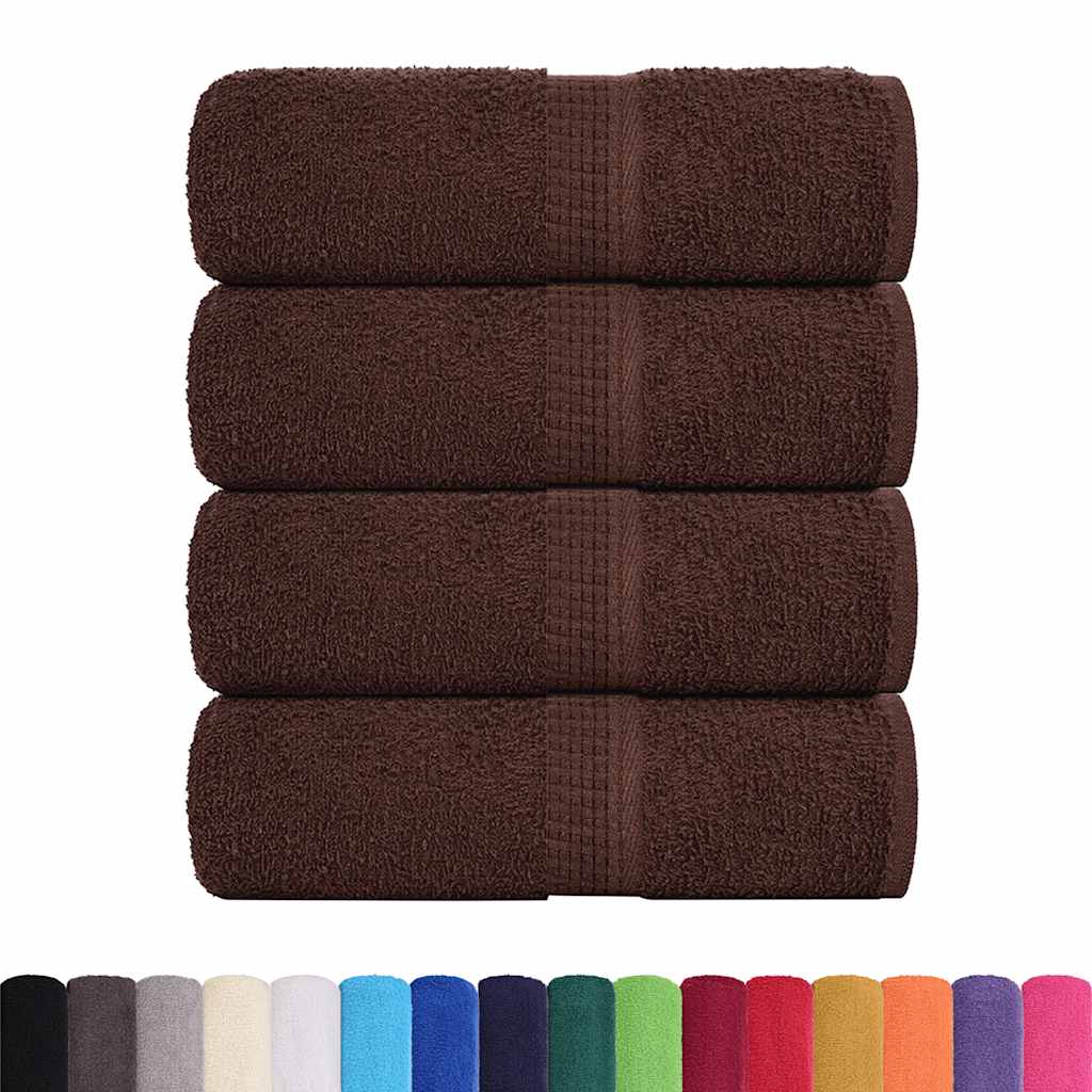 Soap Towels 4 pcs Brown 30x30 cm 360 gsm 100% Cotton