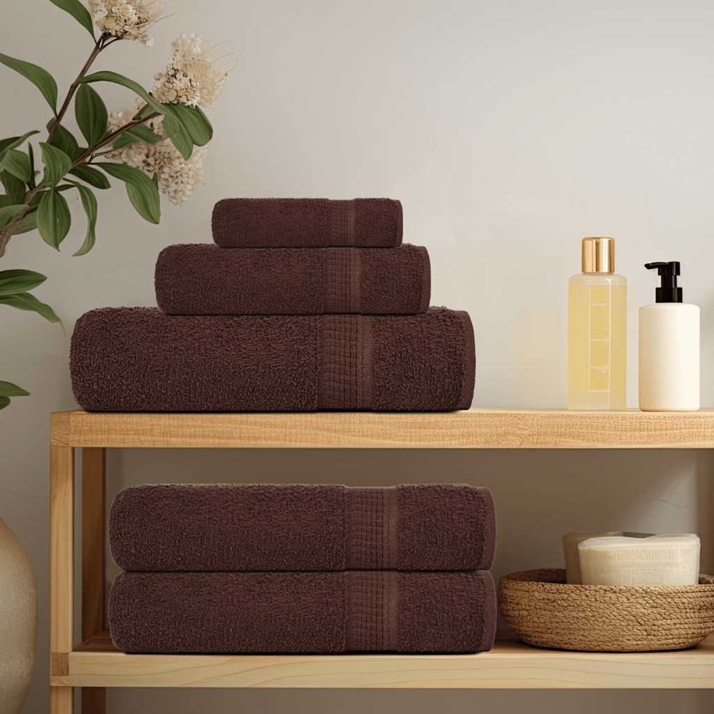 Soap Towels 4 pcs Brown 30x30 cm 360 gsm 100% Cotton