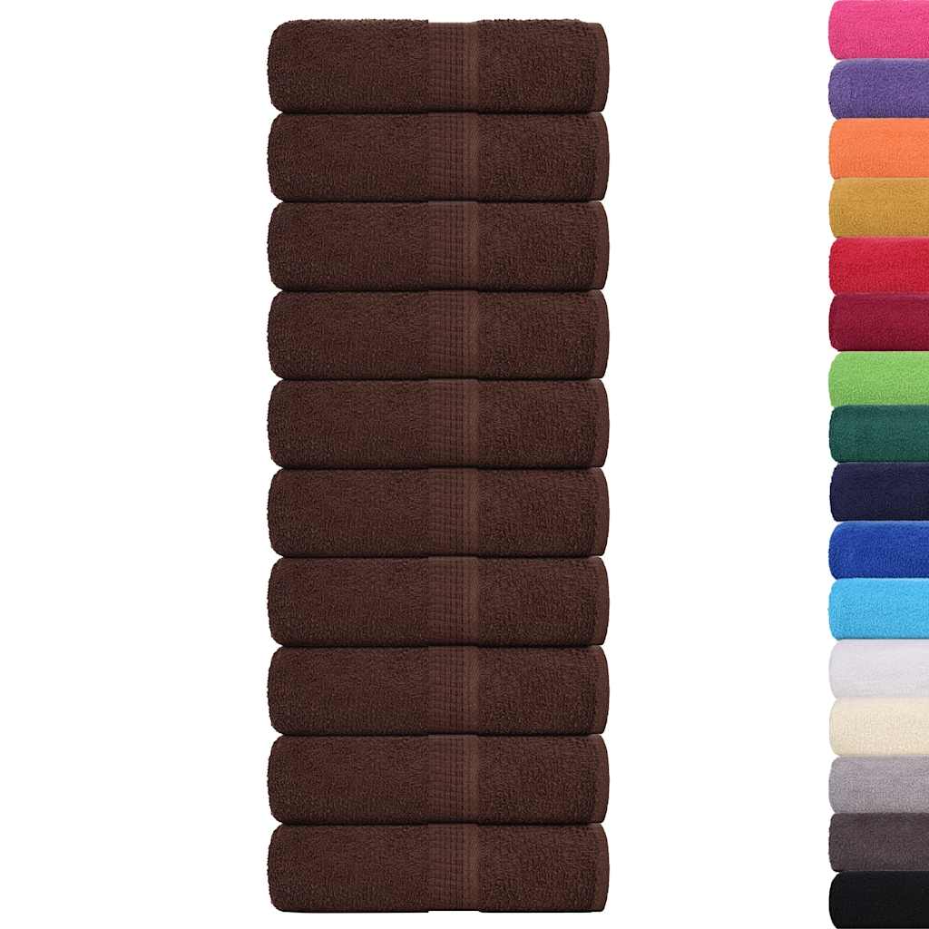 Soap Towels 10 pcs Brown 30x30 cm 360 gsm 100% Cotton