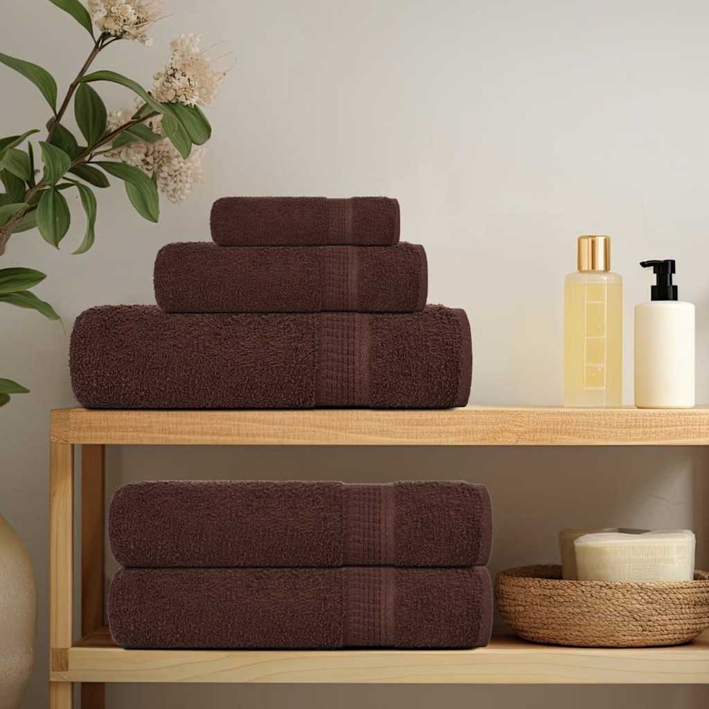 Guest Towels 2 pcs Brown 30x50 cm 360 gsm 100% Cotton