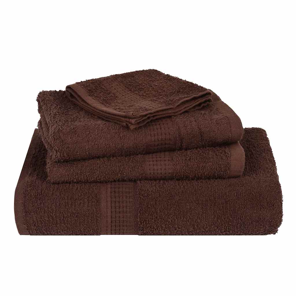 Guest Towels 10 pcs Brown 30x50 cm 360 gsm 100% Cotton