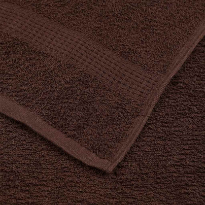 Guest Towels 10 pcs Brown 30x50 cm 360 gsm 100% Cotton