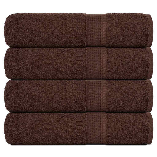 Hand Towels 4 pcs Brown 50x100 cm 360 gsm 100% Cotton