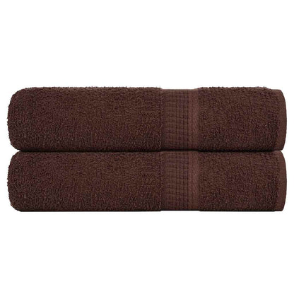 Shower Towels 2 pcs Brown 70x140 cm 360 gsm 100% Cotton