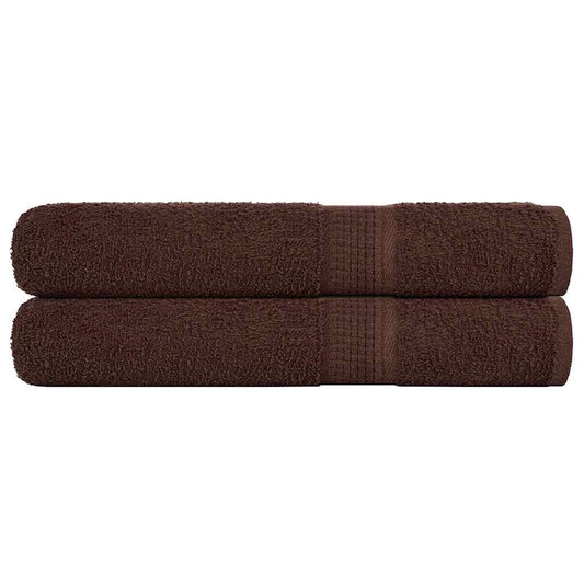 Sauna Towels 2 pcs Brown 80x200 cm 360 gsm 100% Cotton