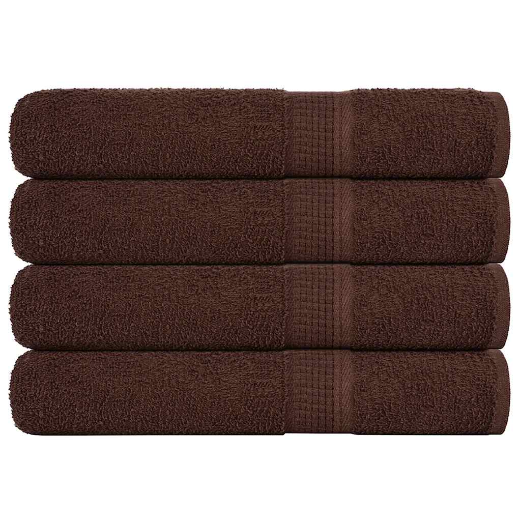 Sauna Towels 4 pcs Brown 80x200 cm 360 gsm 100% Cotton