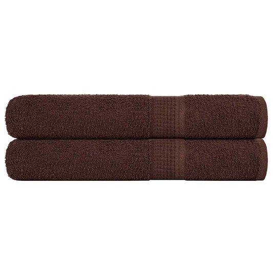 Towels 2 pcs Brown 100x200 cm 360 gsm 100% Cotton