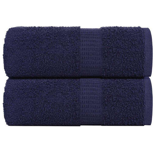 Guest Towels 2 pcs Navy Blue 30x50 cm 360 gsm 100% Cotton