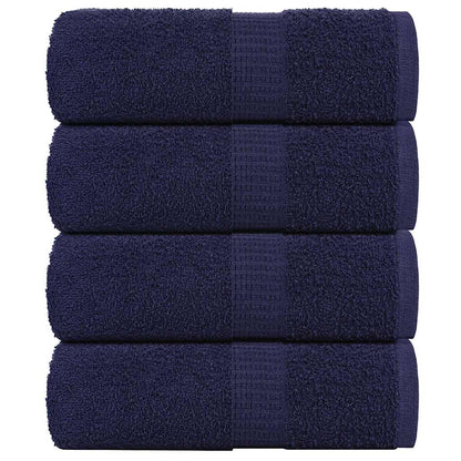 Guest Towels 4 pcs Navy Blue 30x50 cm 360 gsm 100% Cotton