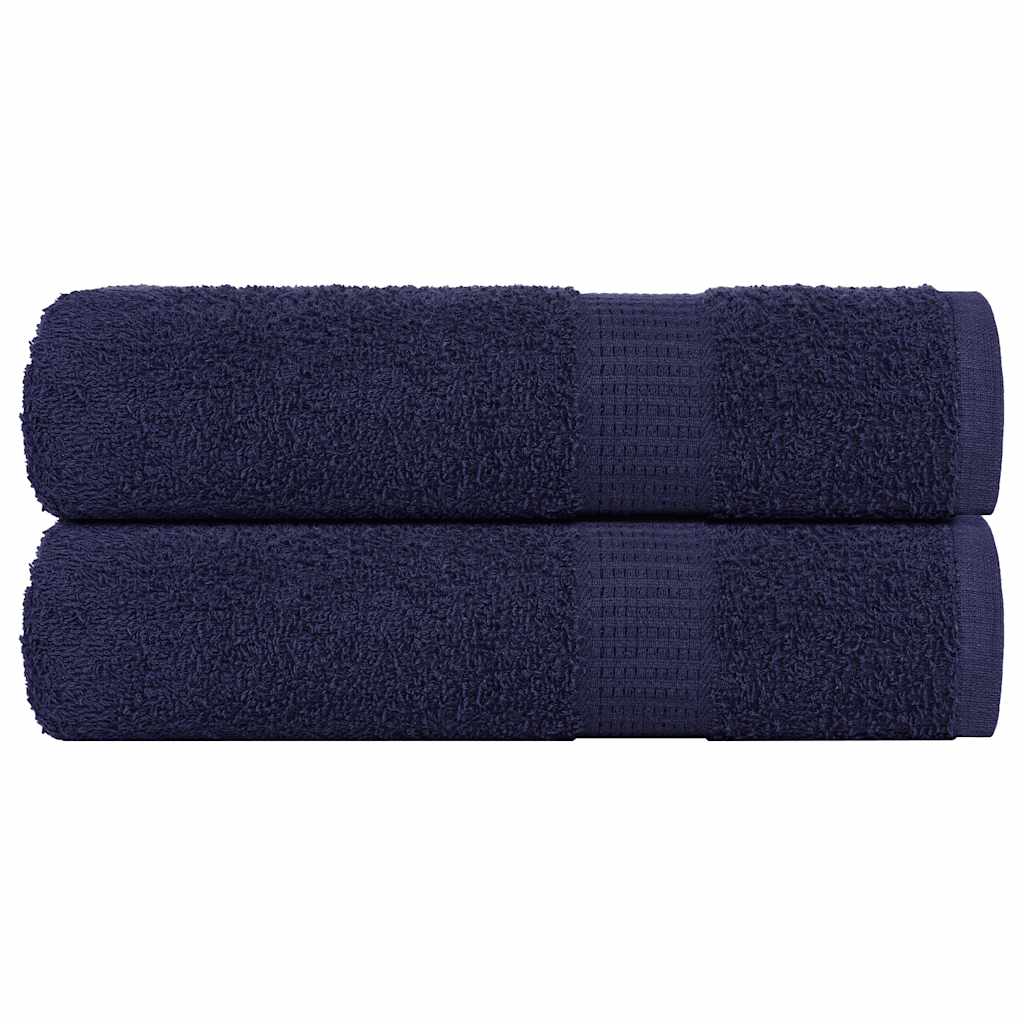 Hand Towels 2 pcs Navy Blue 50x100 cm 360 gsm 100% Cotton