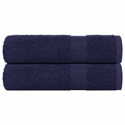 Hand Towels 2 pcs Navy Blue 50x100 cm 360 gsm 100% Cotton