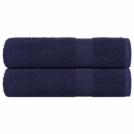 Hand Towels 2 pcs Navy Blue 50x100 cm 360 gsm 100% Cotton