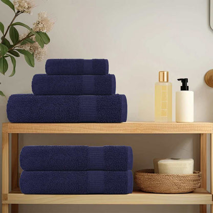 Hand Towels 2 pcs Navy Blue 50x100 cm 360 gsm 100% Cotton