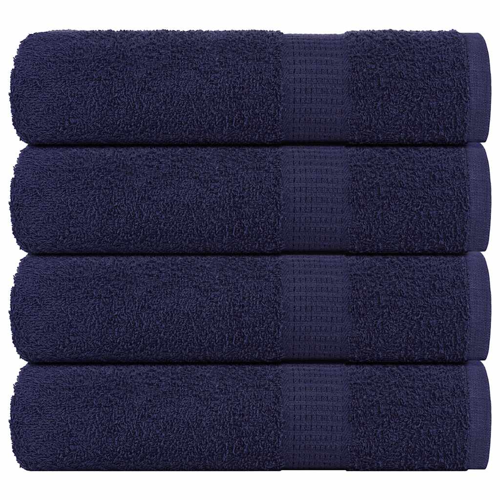 Shower Towels 4 pcs Navy Blue 70x140 cm 360 gsm 100% Cotton