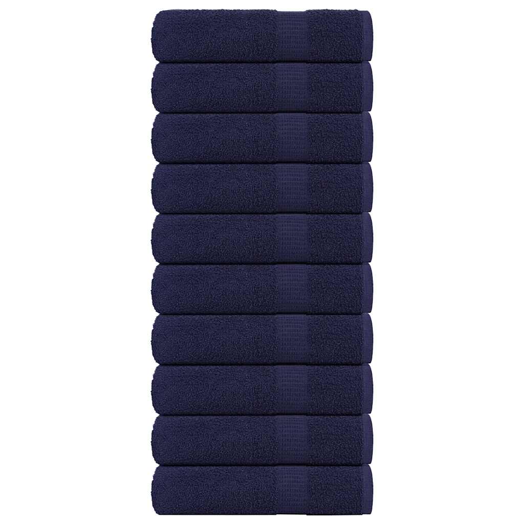 Shower Towels 10 pcs Navy Blue 70x140 cm 360 gsm 100% Cotton