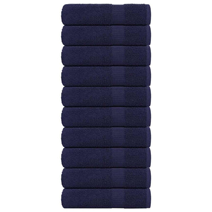 Shower Towels 10 pcs Navy Blue 70x140 cm 360 gsm 100% Cotton