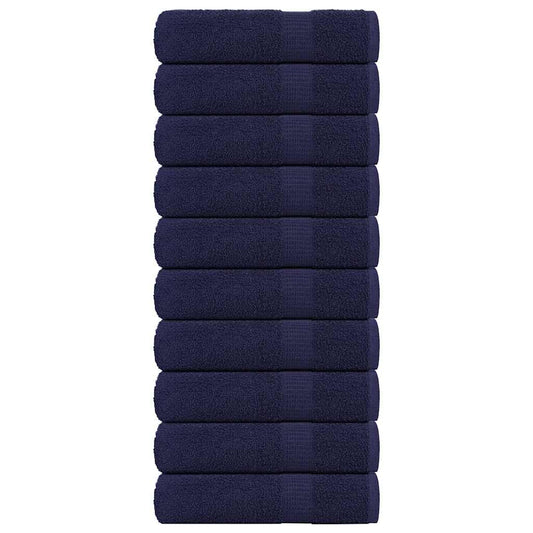 Shower Towels 10 pcs Navy Blue 70x140 cm 360 gsm 100% Cotton