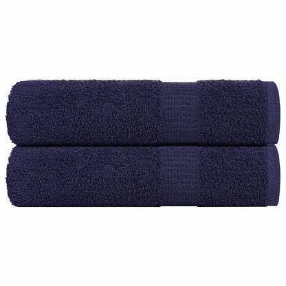 Bath Towels 2 pcs Navy Blue 100x150 cm 360 gsm 100% Cotton