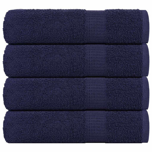 Bath Towels 4 pcs Navy Blue 100x150 cm 360 gsm 100% Cotton