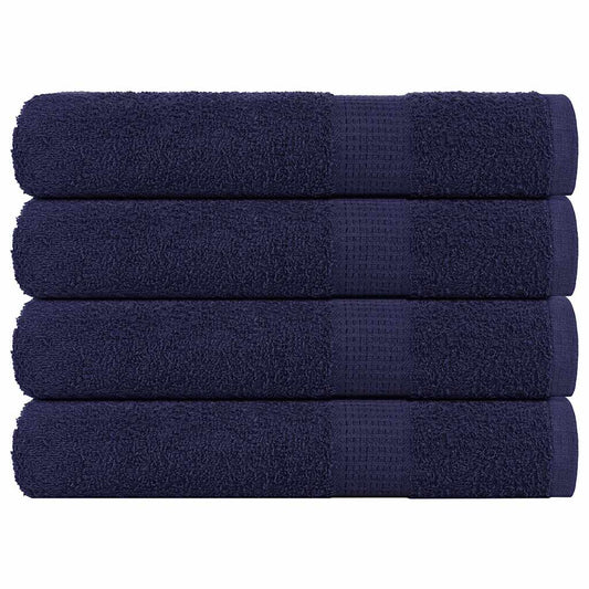 Sauna Towels 4 pcs Navy Blue 80x200 cm 360 gsm 100% Cotton