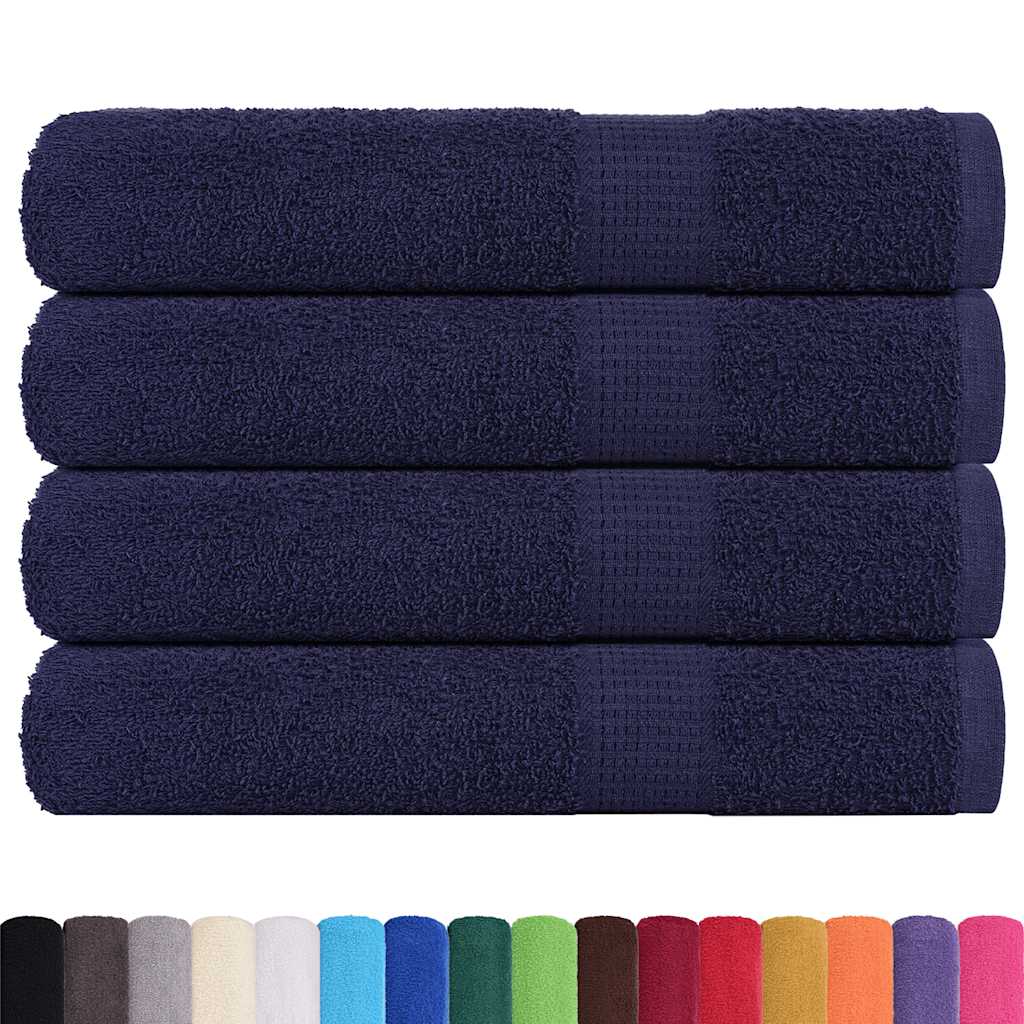 Sauna Towels 4 pcs Navy Blue 80x200 cm 360 gsm 100% Cotton