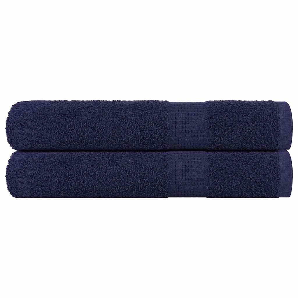 Towels 2 pcs Navy Blue 100x200 cm 360 gsm 100% Cotton