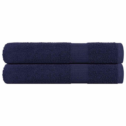 Towels 2 pcs Navy Blue 100x200 cm 360 gsm 100% Cotton