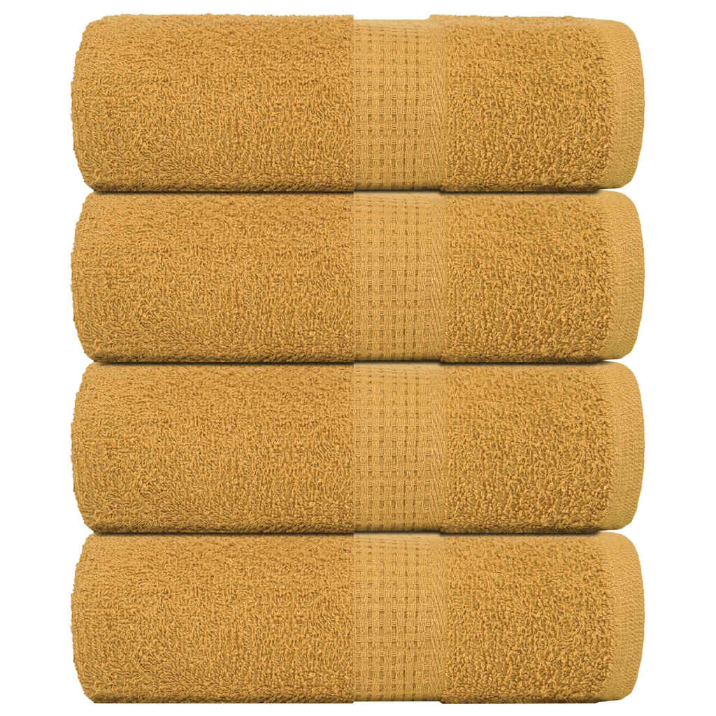 Soap Towels 4 pcs Gold 30x30 cm 360 gsm 100% Cotton