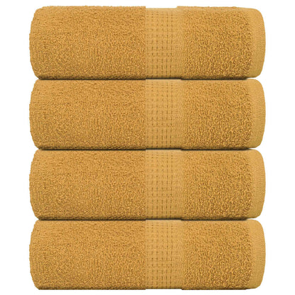 Soap Towels 4 pcs Gold 30x30 cm 360 gsm 100% Cotton