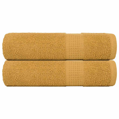 Shower Towels 2 pcs Gold 70x140 cm 360 gsm 100% Cotton