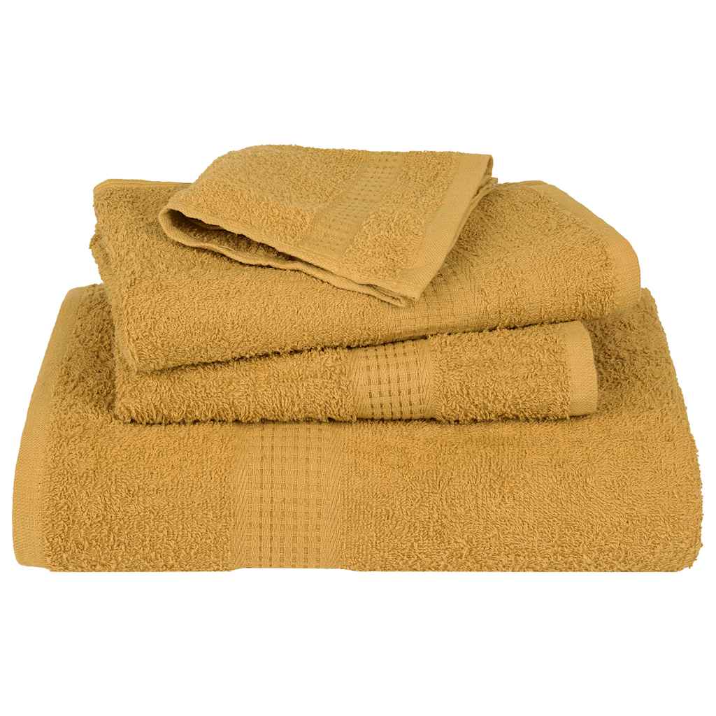 Shower Towels 10 pcs Gold 70x140 cm 360 gsm 100% Cotton