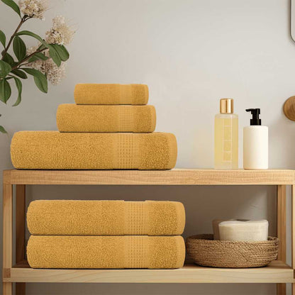 Bath Towels 2 pcs Gold 100x150 cm 360 gsm 100% Cotton