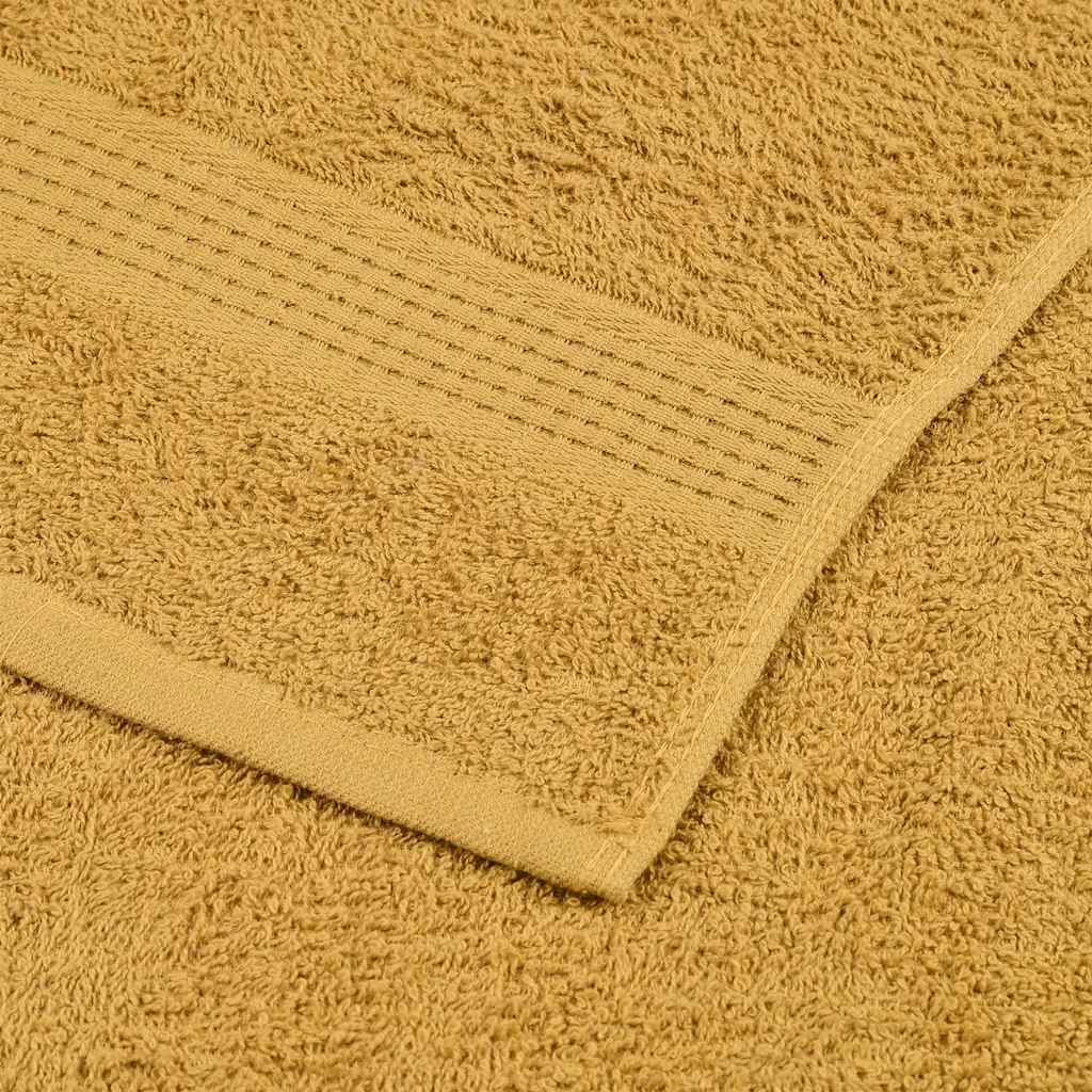 Bath Towels 2 pcs Gold 100x150 cm 360 gsm 100% Cotton