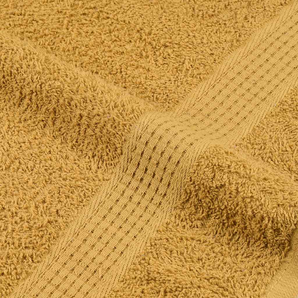 Bath Towels 2 pcs Gold 100x150 cm 360 gsm 100% Cotton