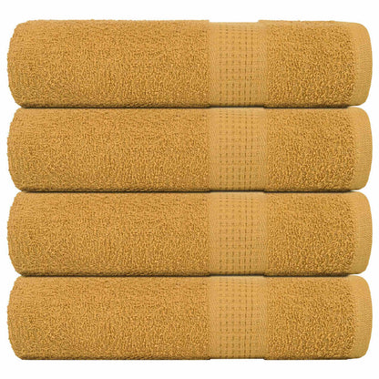 Bath Towels 4 pcs Gold 100x150 cm 360 gsm 100% Cotton