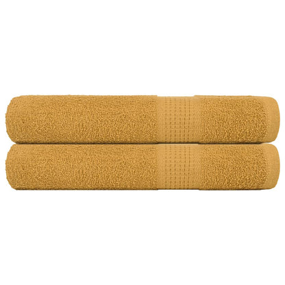 Sauna Towels 2 pcs Gold 80x200 cm 360 gsm 100% Cotton