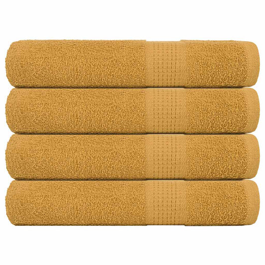 Sauna Towels 4 pcs Gold 80x200 cm 360 gsm 100% Cotton