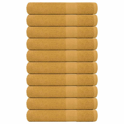 Sauna Towels 10 pcs Gold 80x200 cm 360 gsm 100% Cotton