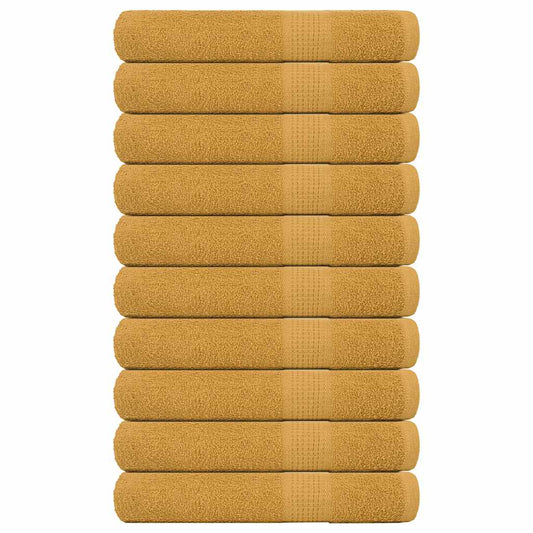 Sauna Towels 10 pcs Gold 80x200 cm 360 gsm 100% Cotton