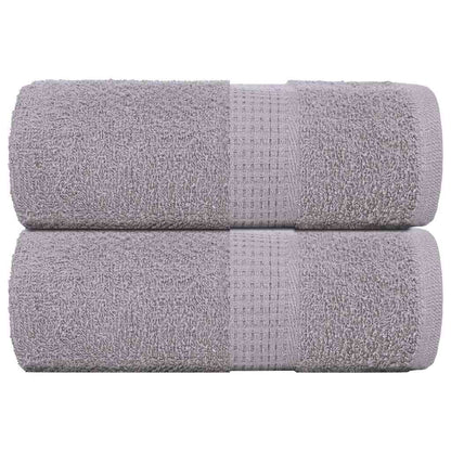 Guest Towels 2 pcs Grey 30x50 cm 360 gsm 100% Cotton