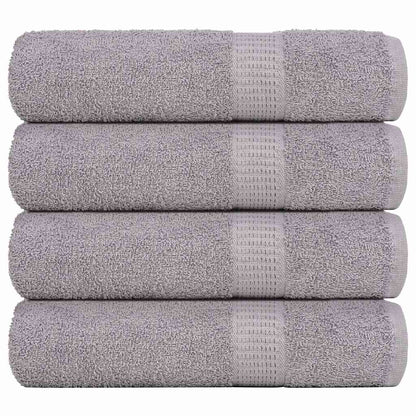 Hand Towels 4 pcs Grey 50x100 cm 360 gsm 100% Cotton