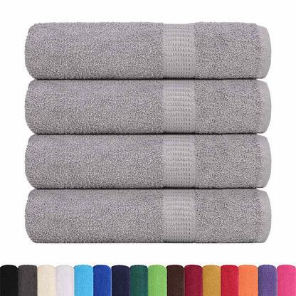 Hand Towels 4 pcs Grey 50x100 cm 360 gsm 100% Cotton