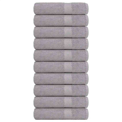 Hand Towels 10 pcs Grey 50x100 cm 360 gsm 100% Cotton