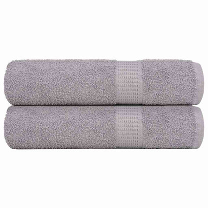 Shower Towels 2 pcs Grey 70x140 cm 360 gsm 100% Cotton